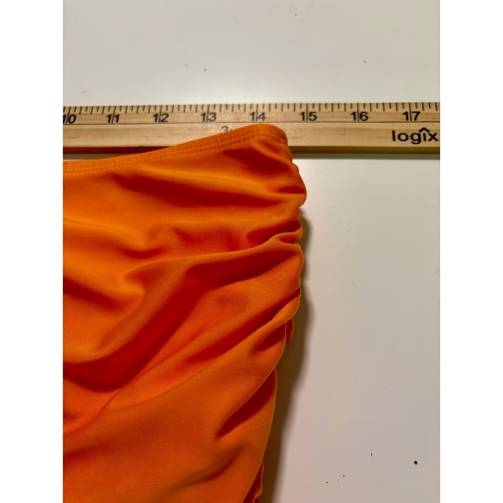 Nani Swimwear - Ruched High-Waist Orange Bikini Bottoms - Picture 5 of 10